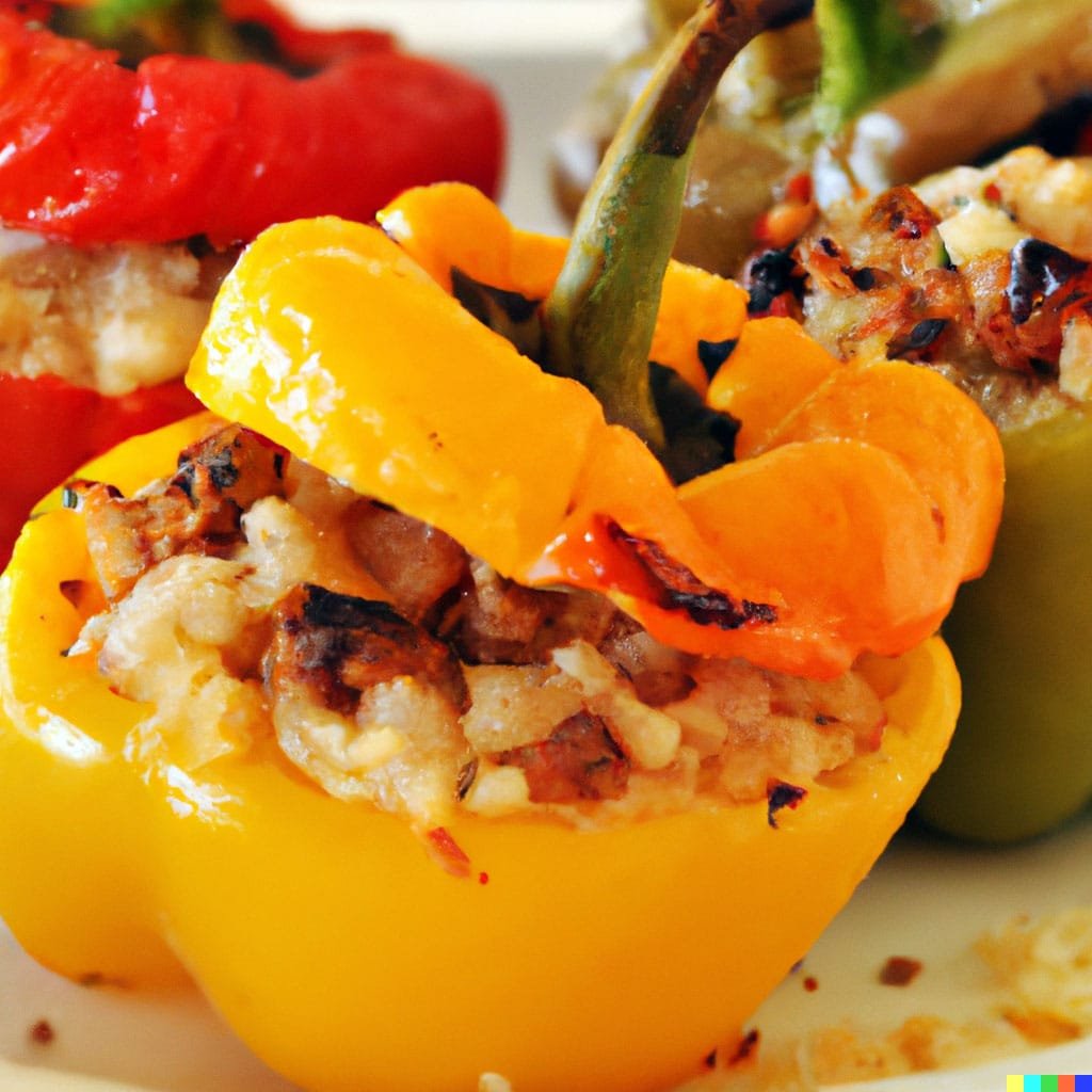 Roasted Stuffed Bell Peppers