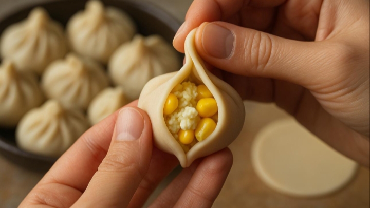 ಚೀಸ್ ಕಾರ್ನ್ ಮೊಮೊಸ್ ರೆಸಿಪಿ (Cheese Corn Momos Recipe in Kannada) 4 ಚೀಸ್ ಕಾರ್ನ್ ಮೊಮೊಸ್